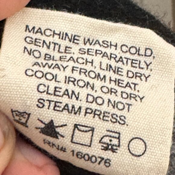 Woolly Dry Goods Mens Buffalo Check Washable Wool Shirt Jacket L Black Gray - Picture 8 of 8